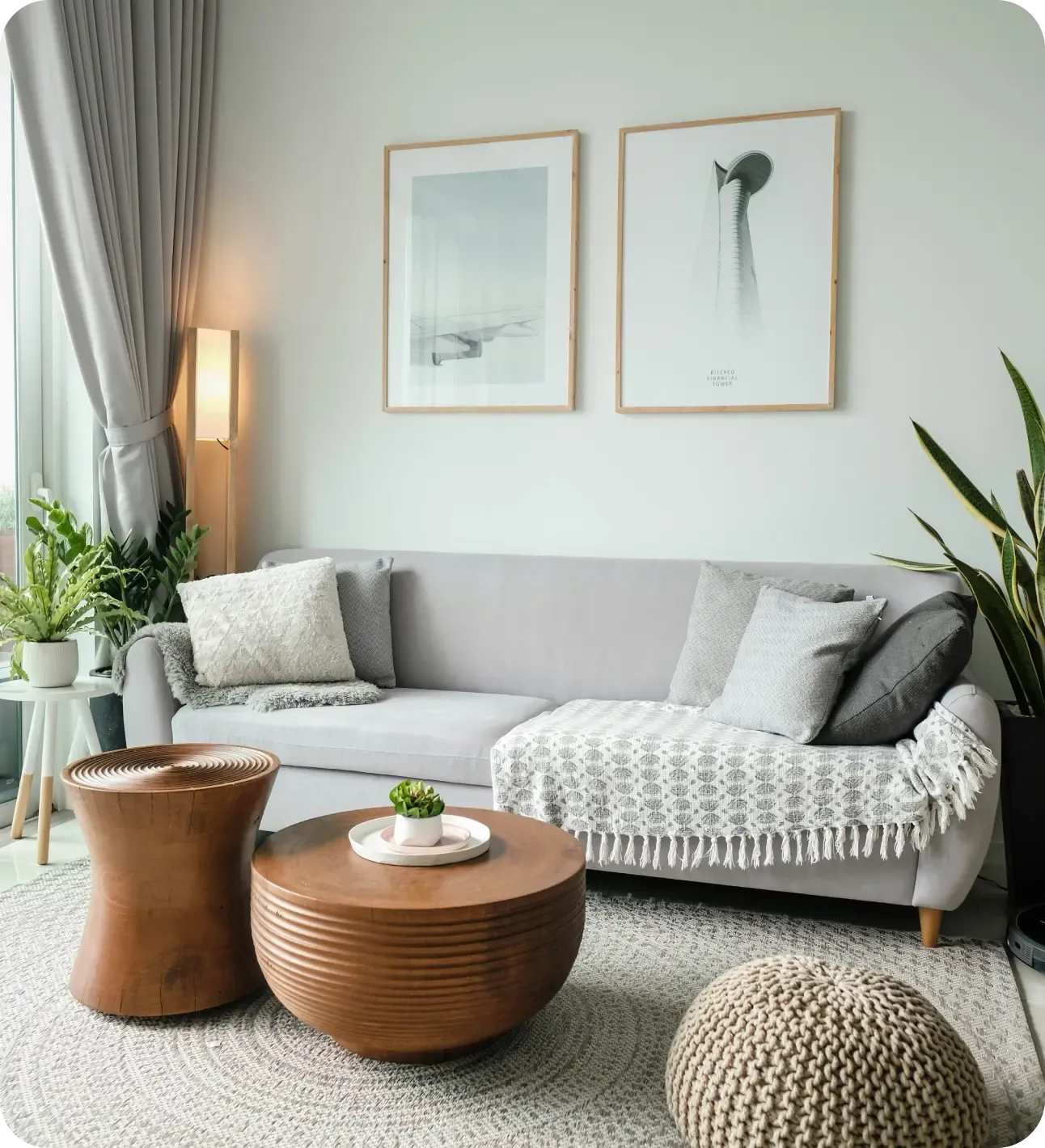 Beautiful clean living room
